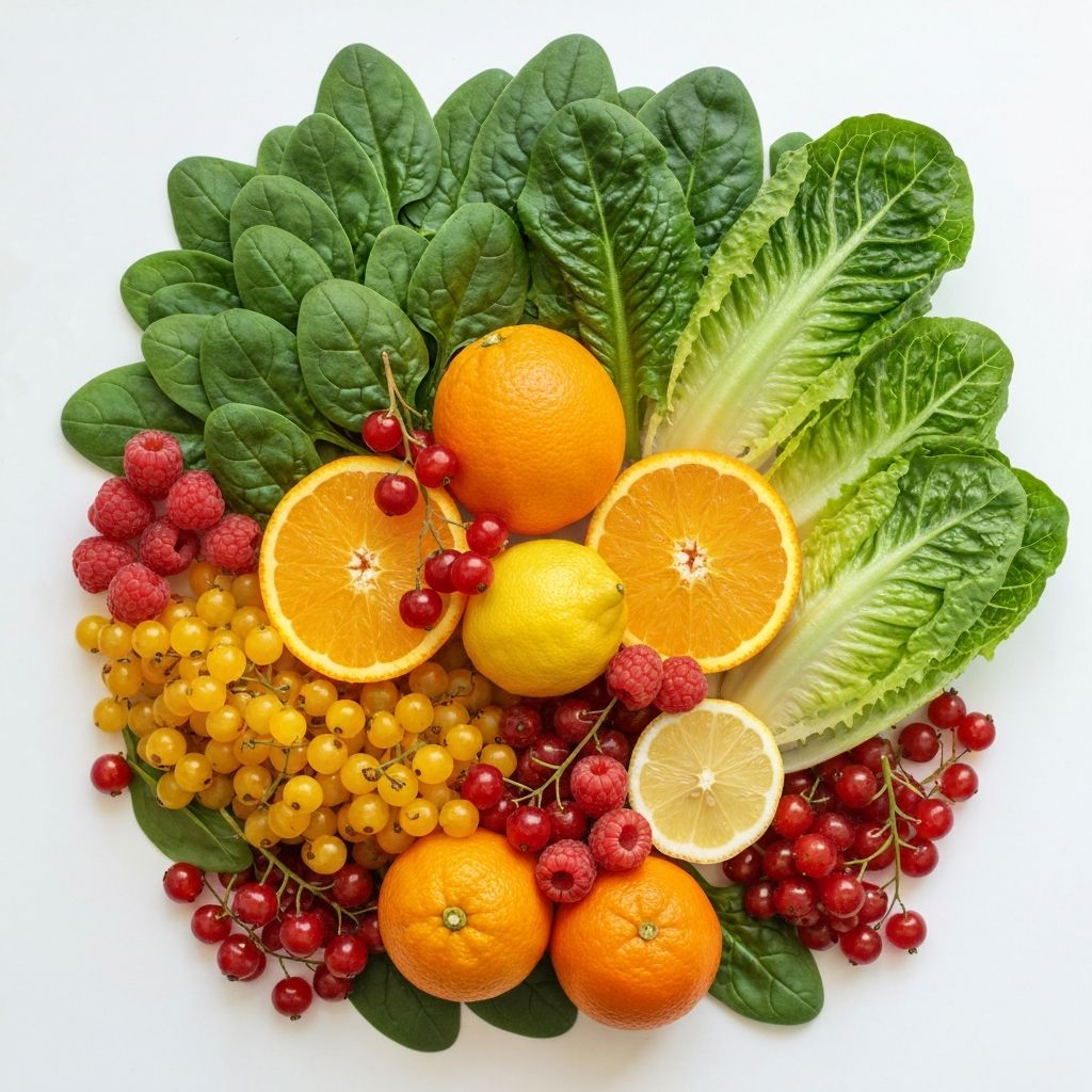 Φρούτα και λαχανικά με βιταμίνες